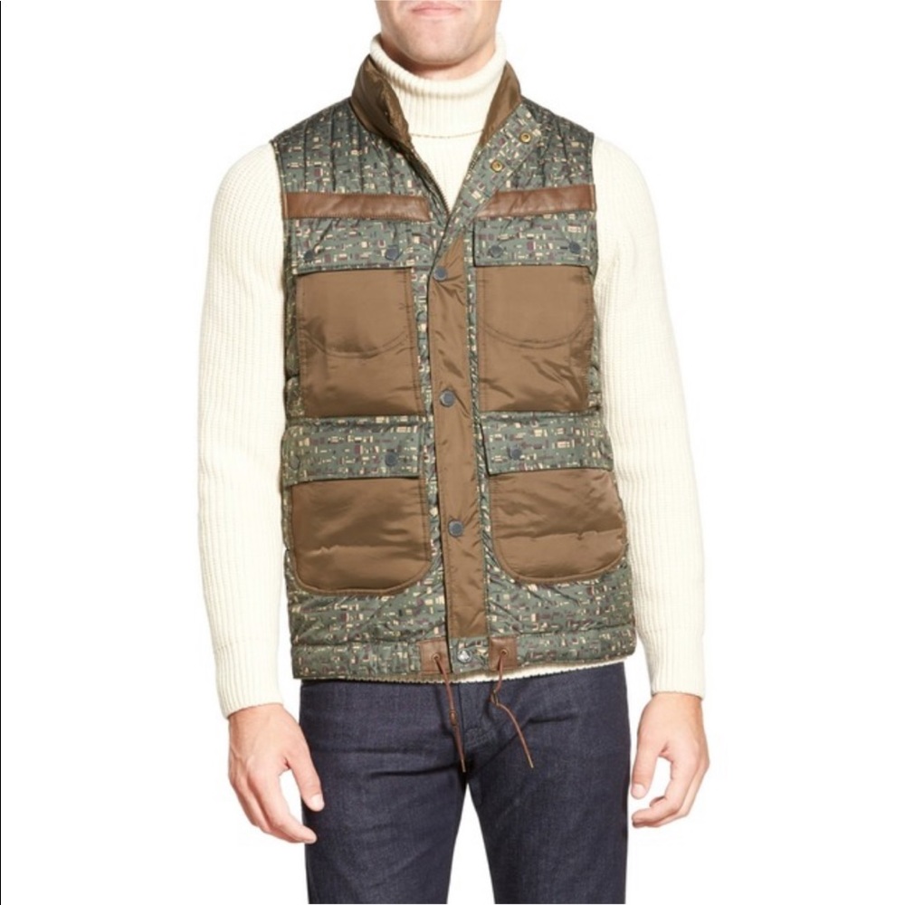 Barbour Edenkawa Colorblock Quilted Vest Olive L